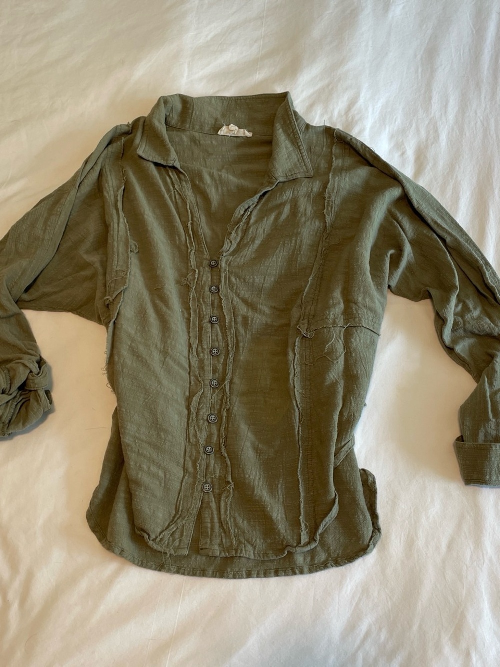 Promesa Olive Green Textured Top